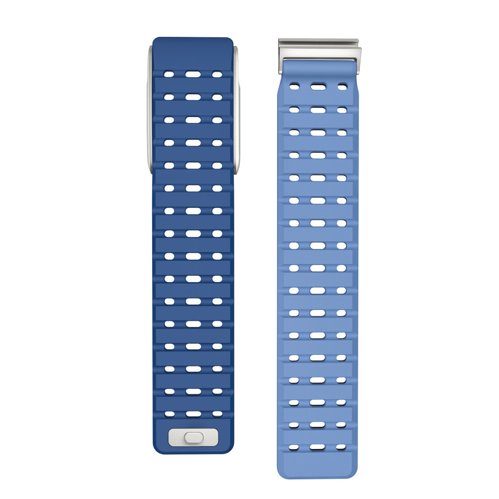 Zinc Alloy Buckle Silicone Wristband Magnetic Fastener Light Electrocardiogram Blue 7695001227599