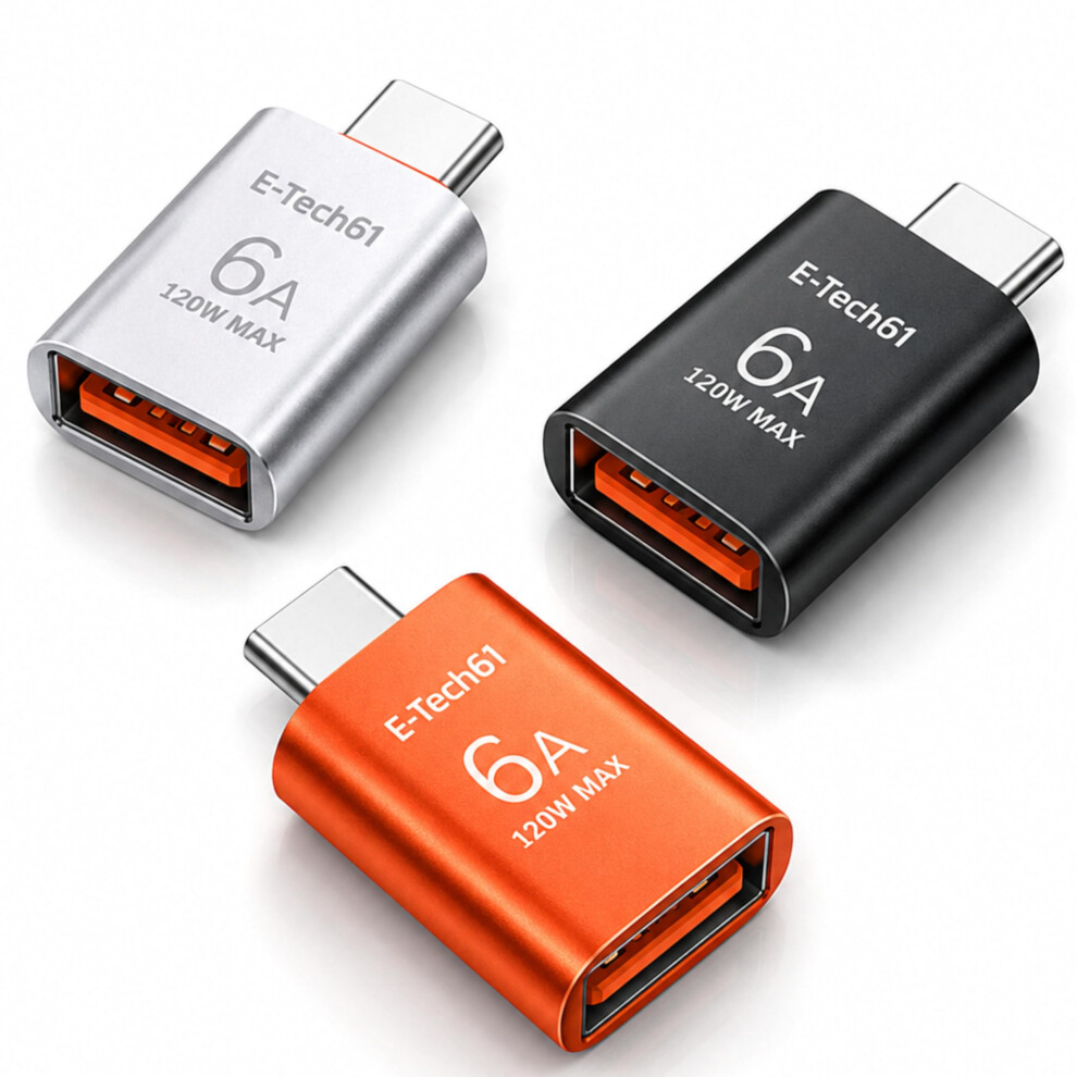 Usb C To Usb Adapter 3Pack,Usbc Male To A Female 3.0 Otg Macbook Pro/Air Adapter,Type C Thunderbolt 4 3 Converter For Apple Iphone 17 17E 16,Mac,Ipad 5000741073665