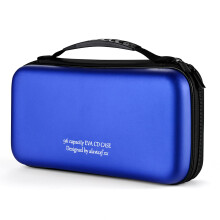 KUOCDSIK CD Case, 96 Capacity Hard EVA Protective Blu-ray CD Wallet Double Zipper Hand Strap Portable Disc Organizer DVD Case for Car Travel (96 Capa