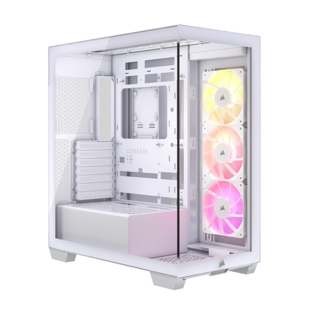 Corsair 3500X Argb Mid-Tower Atx Pc Case – Panoramic Tempered Glass – Reverse Connection Motherboard Compatible – 3X Rs120 Argb Fans Inc