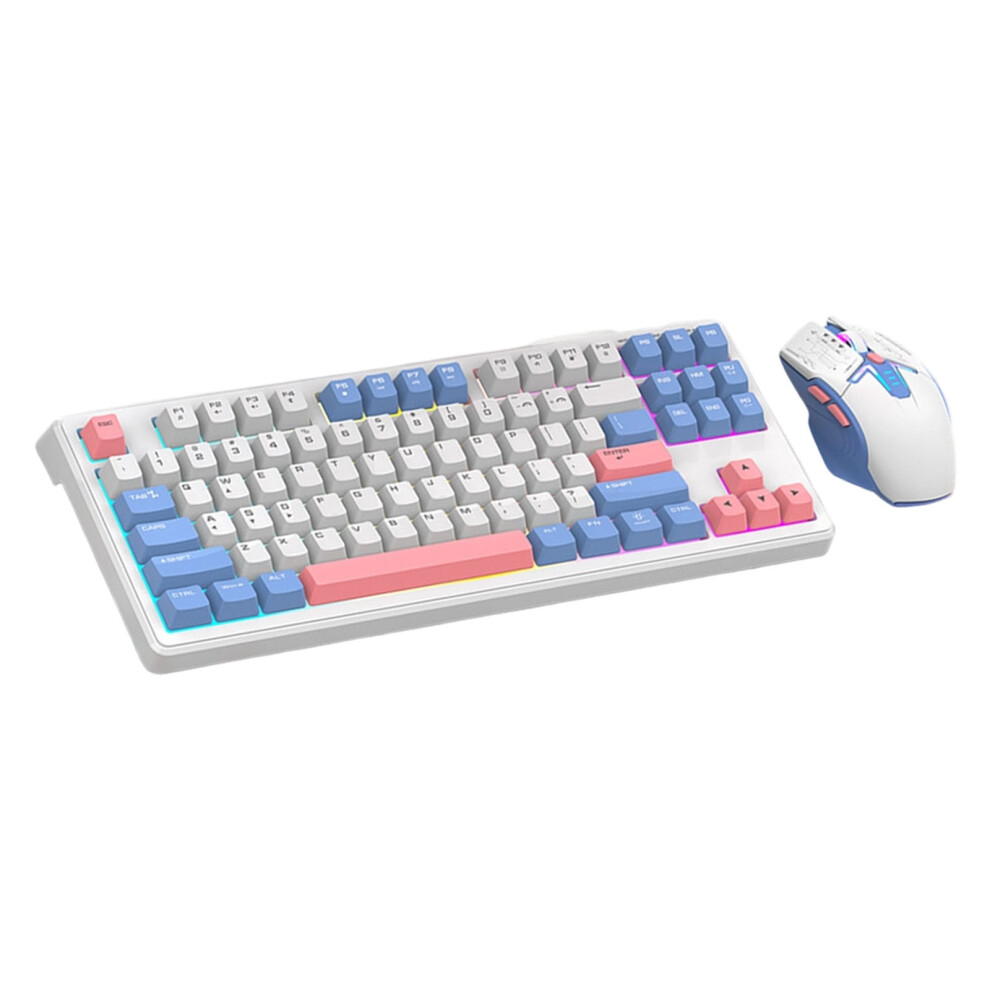 Compact 87Key Illuminated Mechanical Keyboards And Blueberry Color Keyboard And Mouse 7695001236546