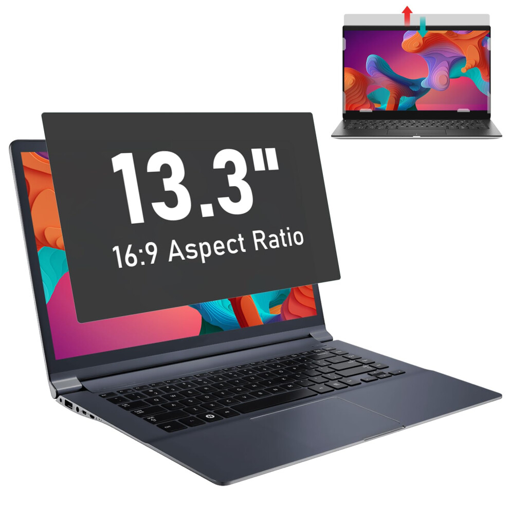 Soppy 13.3 Inch Laptop Privacy Screen Filter For 16:9 Widescreen Display, Anti Glare Screen Protector, Uv And Filter Blue/Light 5004602331765