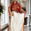 (Orange-Red, 1pc) Plus Size, Middle Eastern Robe   Scarf 1