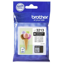 Brother LC-3213BK Inkjet Cartridge, Black, Single Pack, High Yield, Includes 1 x Inkjet Cartridge, Genuine Supplies