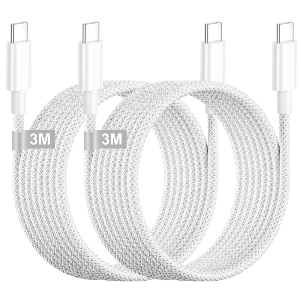 Usb C To Usb C Charger Cable 3M 2Pack, 60W Iphone 17 16 15 Charger Cable Usbc To Usbc Cable Fast Charging Cable Type C To Type C Charger Cable Lead W 5006535843490