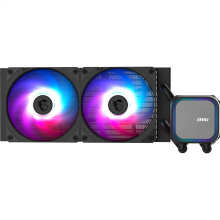 MSI MAG CORELIQUID A13 240 AIO CPU Liquid Cooler - Full CPU Coverage, Improved Water Channel Design, Minimalism Meets Illumination, CycloBlade 7, Spl