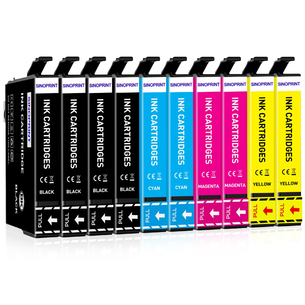 Sinoprint 10 Pack 405 Xl Ink Cartridges Compatible With Epson 405XL Multipack For Workforce Pro Wf-4830 Wf-7840 Wf-4820 Wf-3820 Wf-3825 Wf-4825 Wf-78 5008917366351