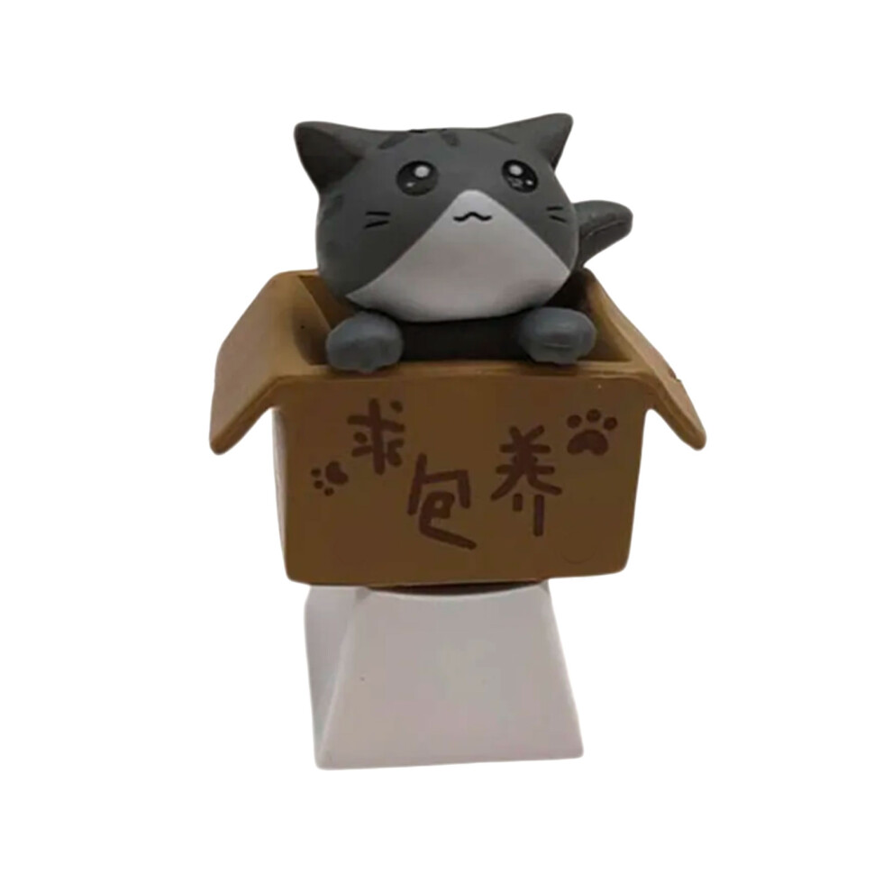Adorable Kitten Keycap For Mechanical Keyboards Smooth Typing Animal Keycap Cat Gray 7695001248693