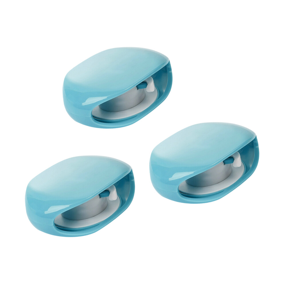 3Pcs Automatic Retractable Cord Organization Storage Box For Charging Data Cable Blue 7695001203845
