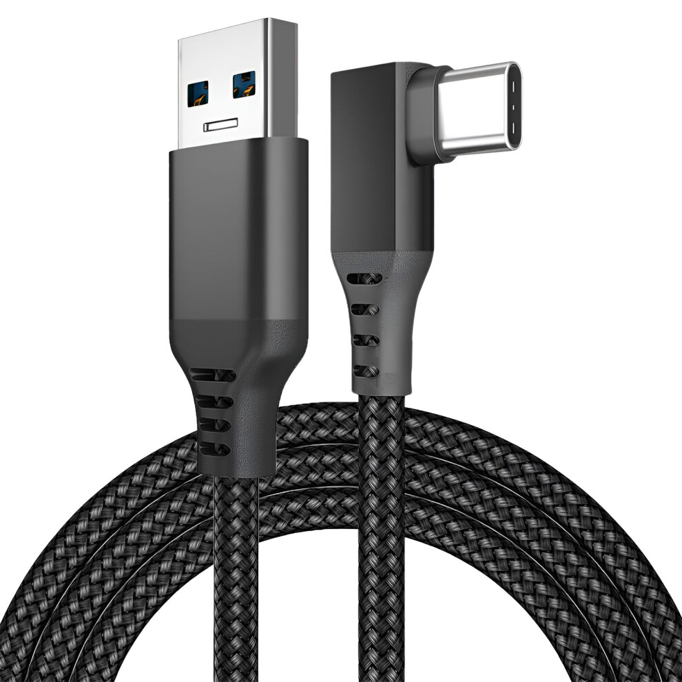 Mmobiel Vr Link Cable Usb-A To Usb-C, 16.4 Ft (5M) Nylon Braided, 90 Type-C Connector Â 5Gbps Data Transfer & Charging Â Compatible With M Black 5007117040344