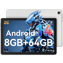 Laptok Tablet 10 Inch, Android 14 Tablet with 8GB+64GB+1TB, Face ID & Fast Charging, 5MP+8MP, 5000mAh, WiFi 6 (2.4GHz & 5GHz), Bluetooth 5.3, 1280 *