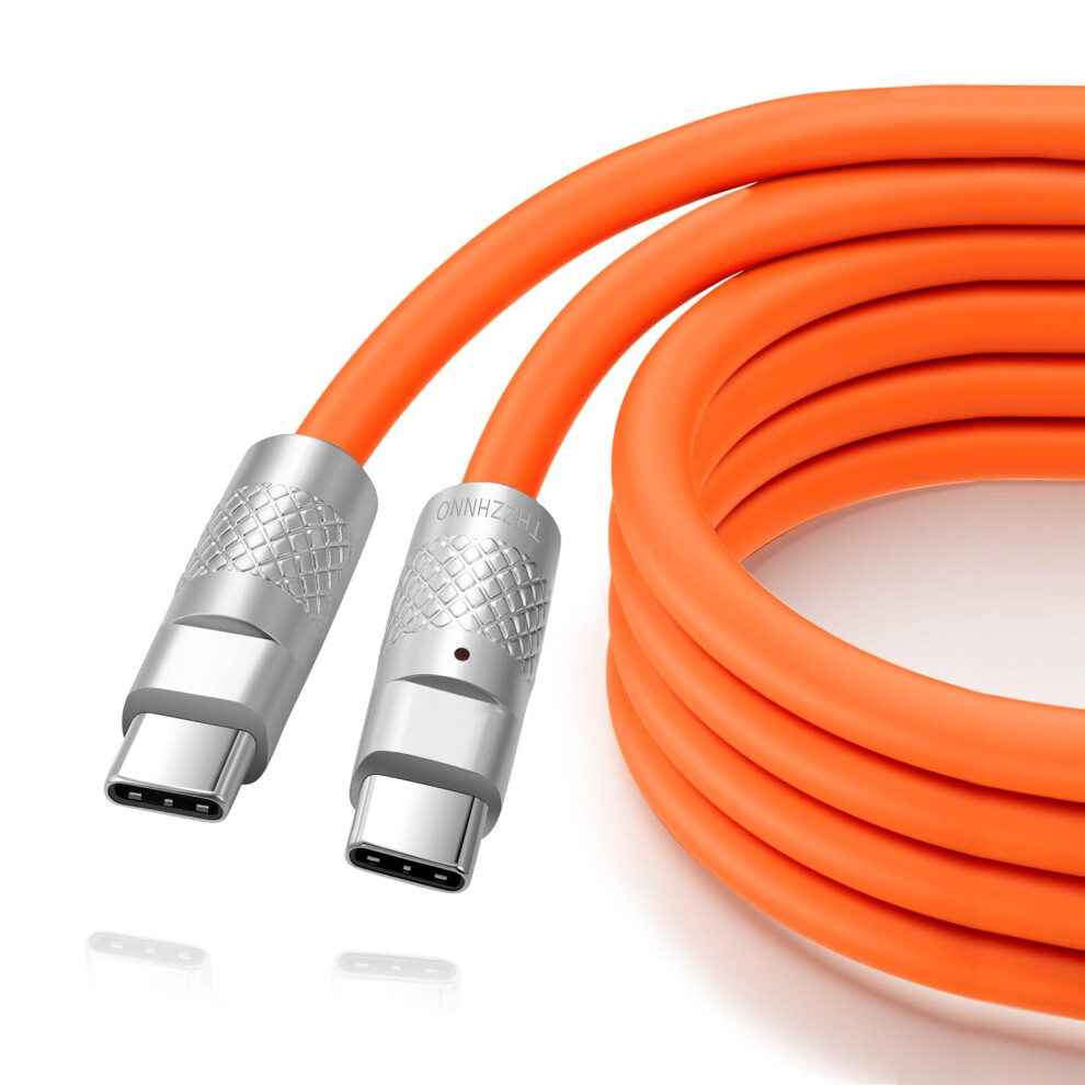 Thzzhnno Silicone Usb C 3.2 Gen2 Cable 2M, Ultra Flexible & Soft Usb C 20Gbps 4K@60Hz Video Fast Charging 100W Type C Cable For Thunderbolt 3, Ipad, 5000298701448