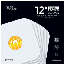 BIG FUDGE Vinyl Record Inner Sleeves - 12 inch x 50 Pcs - Heavyweight & Acid-Free Paper Album Covers - Anti Static Protective Sleeve for Your LP & Si