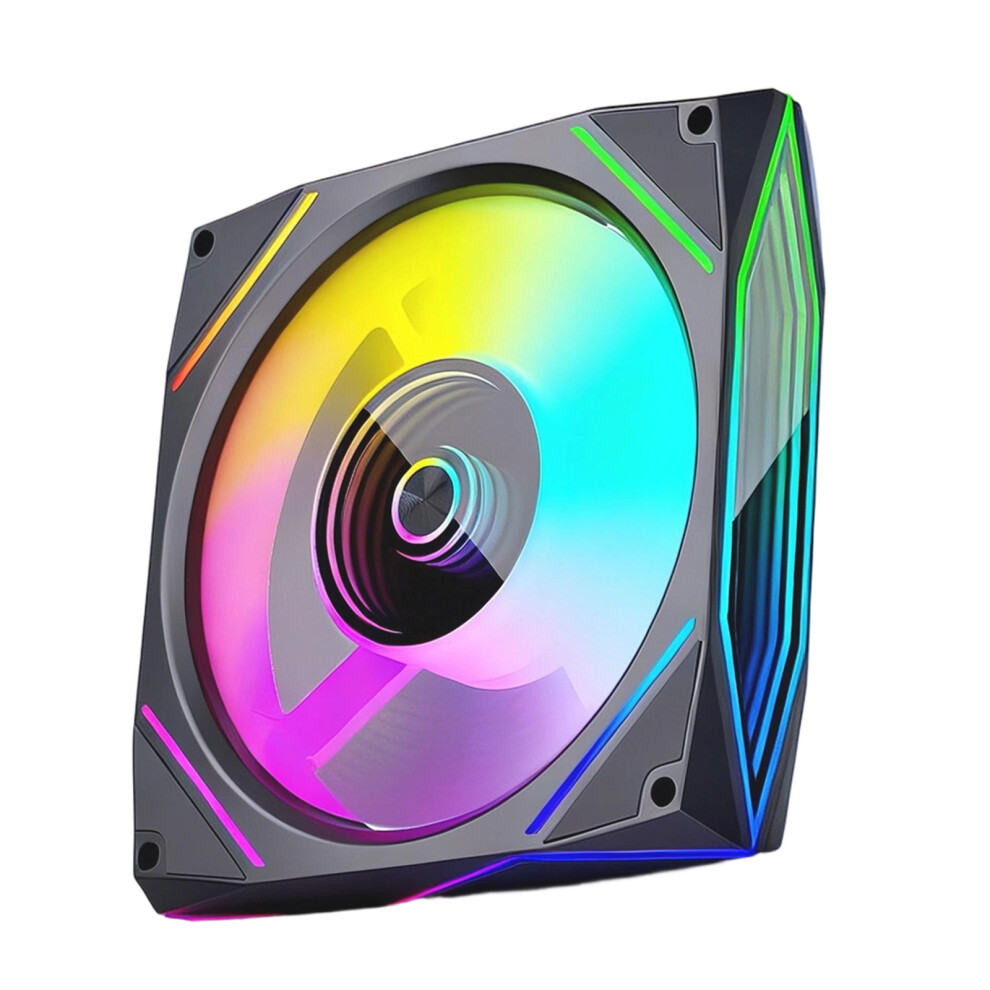12X12cm Pc Case Fan Customizable Argb Silents Operation And High Compatibility Front Black 7695001207225