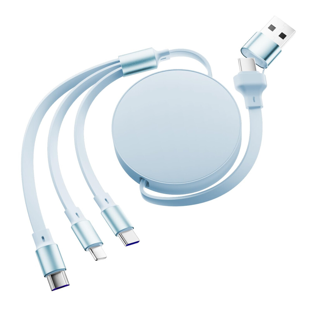 Diyuna 120W Usb Charger Cable, Retractable Usb Multi Charging Cable With Usb A/C, Fast Charging Cable For Multiple Devices, Multiple Charger Cable Co 5007183935063