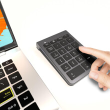 Bluetooth Number Pad, Wireless Numeric Keypad with 22 keys - Portable Numpad for Laptop/Desktop/MacBook/Surface Pro/Windows/Android/iOS - Quiet Keys