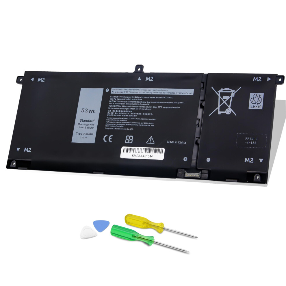 Zjwdatg 15V 53Wh H5ckd Battery Compatible With Dell Latitude 3510 Inspiron 5400 5406 7405 7300 7306 7500 7506 2-In-1 5300 5402 5408 5409 5501 Silver 5003053857312