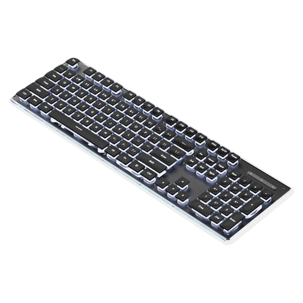 Plugs And Play 104Key Usb Cord Silents Keyboards Colorful Backlit For Laptop White 7695001187701