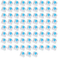72 Pieces Blue Mechanical Keyboard Switches, 3 Pin Pre-Lubricated Clicky Key Switches, Dustproof and Waterproof keyboard accessories for Mechanical G