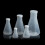 5Pcs Multipurpose Clear Plastic Graduated Flasks with Anti Spill Lid for Lab 50ml 10
