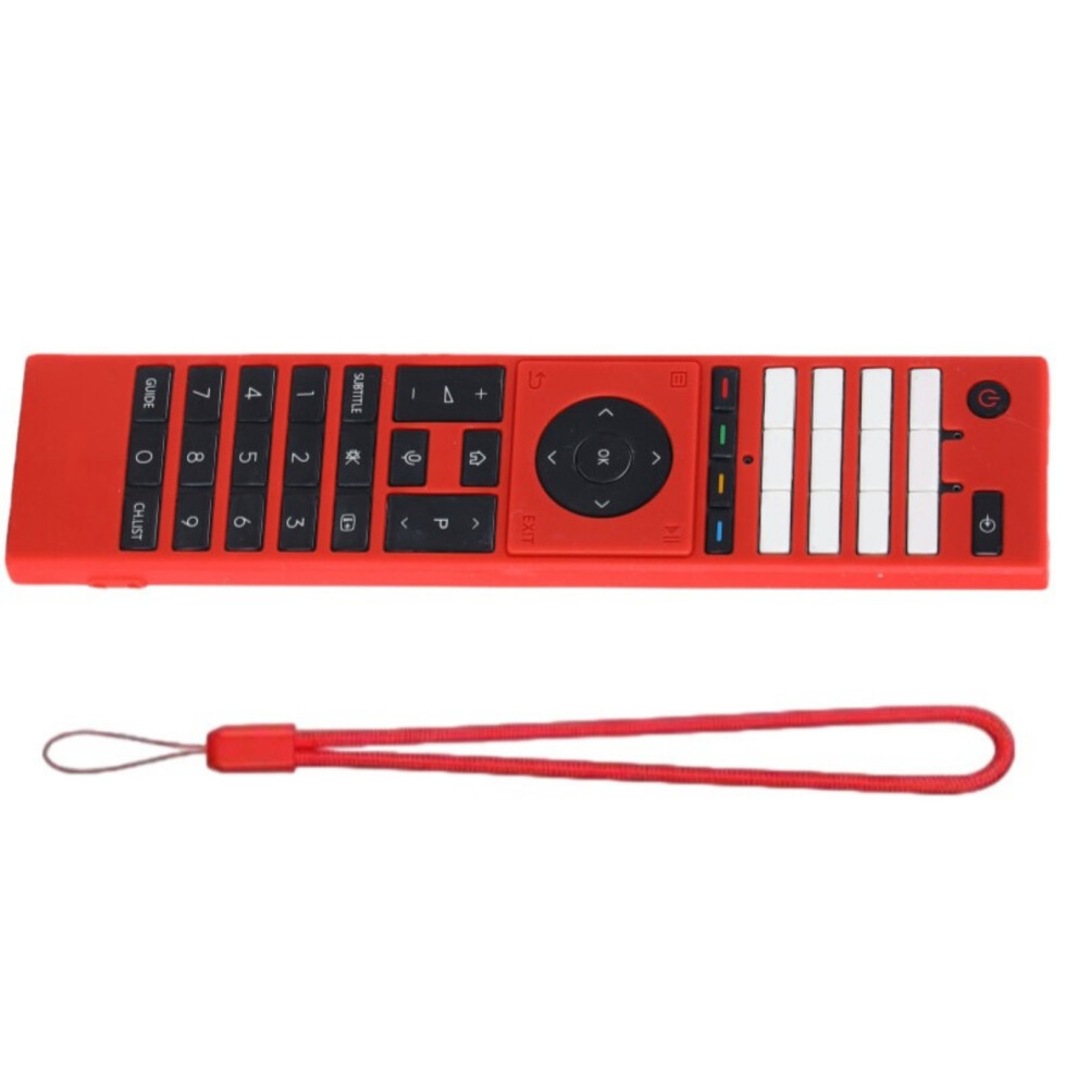Remote Control Protector Precise Key Cutout Dust Proof Enhancing Grip Red 7695001187619