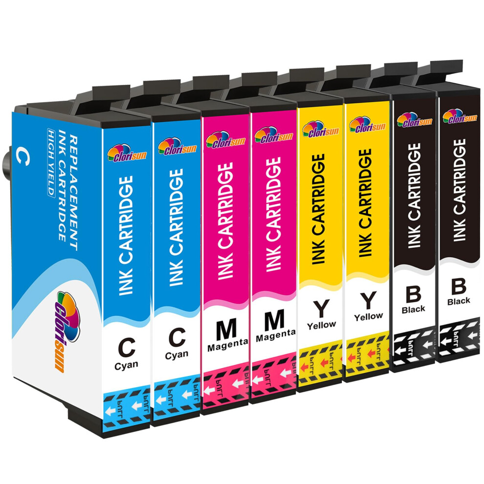 Clorisun Replacement For 405XL Multipack Compatible With Epson Wf-3820 Ink Cartridges For Epson Workforce Pro Wf-4820 Wf-3820 Wf-7830 Wf-7840 Wf-7310 5003455363695