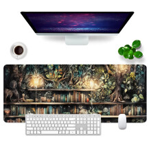 Large Gaming Mouse Mat XL Desk Mat 31.5x11.8x0.12 inch Desk Pad Keyboard Mouse Pad (Vintage Style)