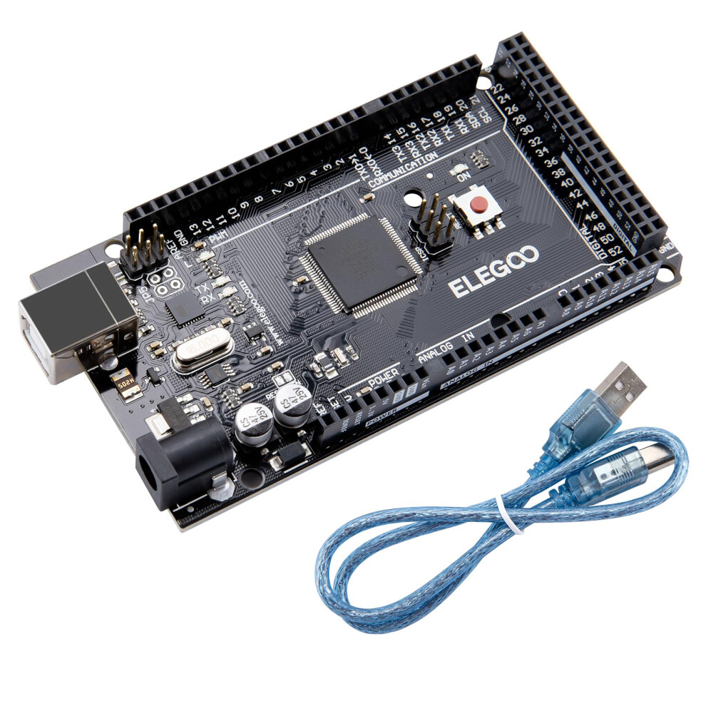 Elegoo Mega 2560 R3 Controller Board Compatible With Arduino Ide With Usb Cable Version Black 5004290211363