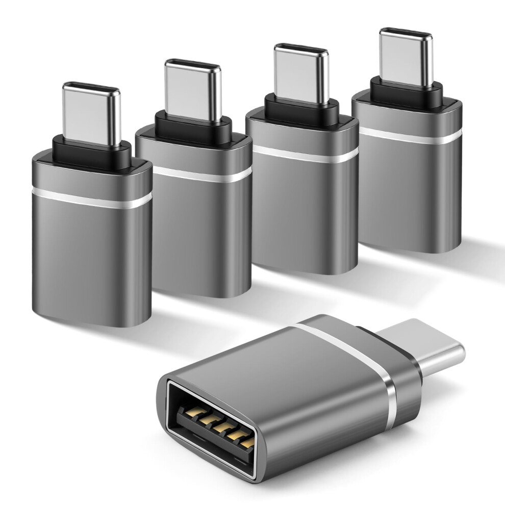 Lakeronelove Usb C To Usb Adapter 5Pack, Usb 3.2 10Gbps C Male To A Female Adapter Thunderbolt 4 3 Otg Compatible With Iphone17 16, Macbook Pro Ipad 5006650458142