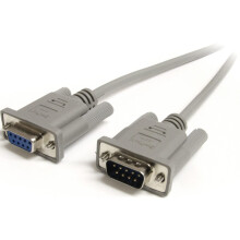 StarTech.com MXT100 6ft Straight Through Serial Cable - DB9 M/F, Gray