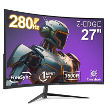 Z-Edge 27 Inch Curved Gaming Monitor 280Hz 240Hz 1ms 1500R VA 1080P HDMI DP
