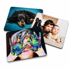 Personalised Mouse Mat with Photo & Text - Custom Mouse Pad, Non Slip Neoprene Mousemat, 22 x 18 cm, Photo Gift for Office, Gaming & Home Desk