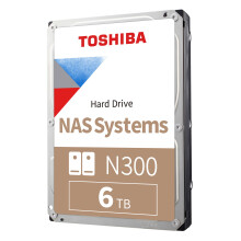 Toshiba N300 6TB Internal NAS Hard Drive, 3.5’’ SATA HDD, 7200 RPM, 24/7 Operation, Supports 1-8 bay systems, 128MB Cache, 180TB/Year workload, 3y