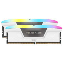 CORSAIR VENGEANCE RGB DDR5 RAM 32GB (2x16GB) Up to 6000MHz CL36-44-44-96 1.4V AMD EXPO & Intel XMP Desktop Computer Memory – White (CMH32GX5M2E6000Z