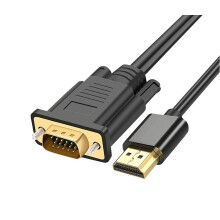 Multibao HDMI to VGA Cable, 1080P Gold plated Built-in IC Chip HDMI Male to VGA Male Adapter for PC HDTV Monitor 2m (200, Centimeters)