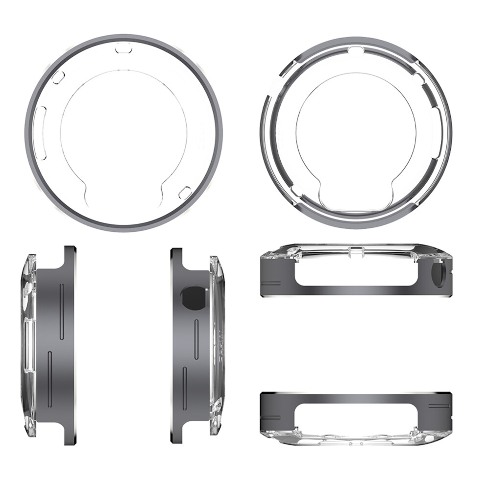 Modern Metallic Smartwatch Housing Anti Corrosion Coating Hassle Less Snap On Dark/Gray 7695001201155