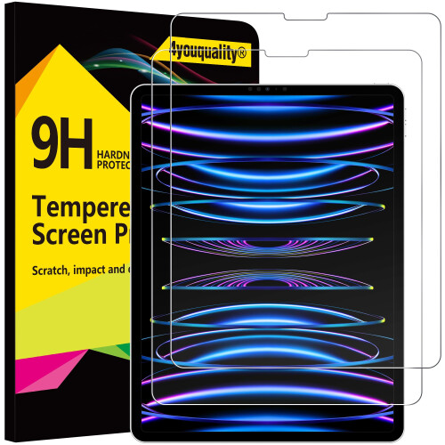 4youquality 2-Pack for iPad Pro 12.9-Inch 6th/5th/4th/3rd Screen Protector