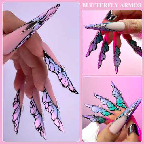 150Pieces Ballet Style Nail Templates Quick Curing Nail Molds Easy Application 1