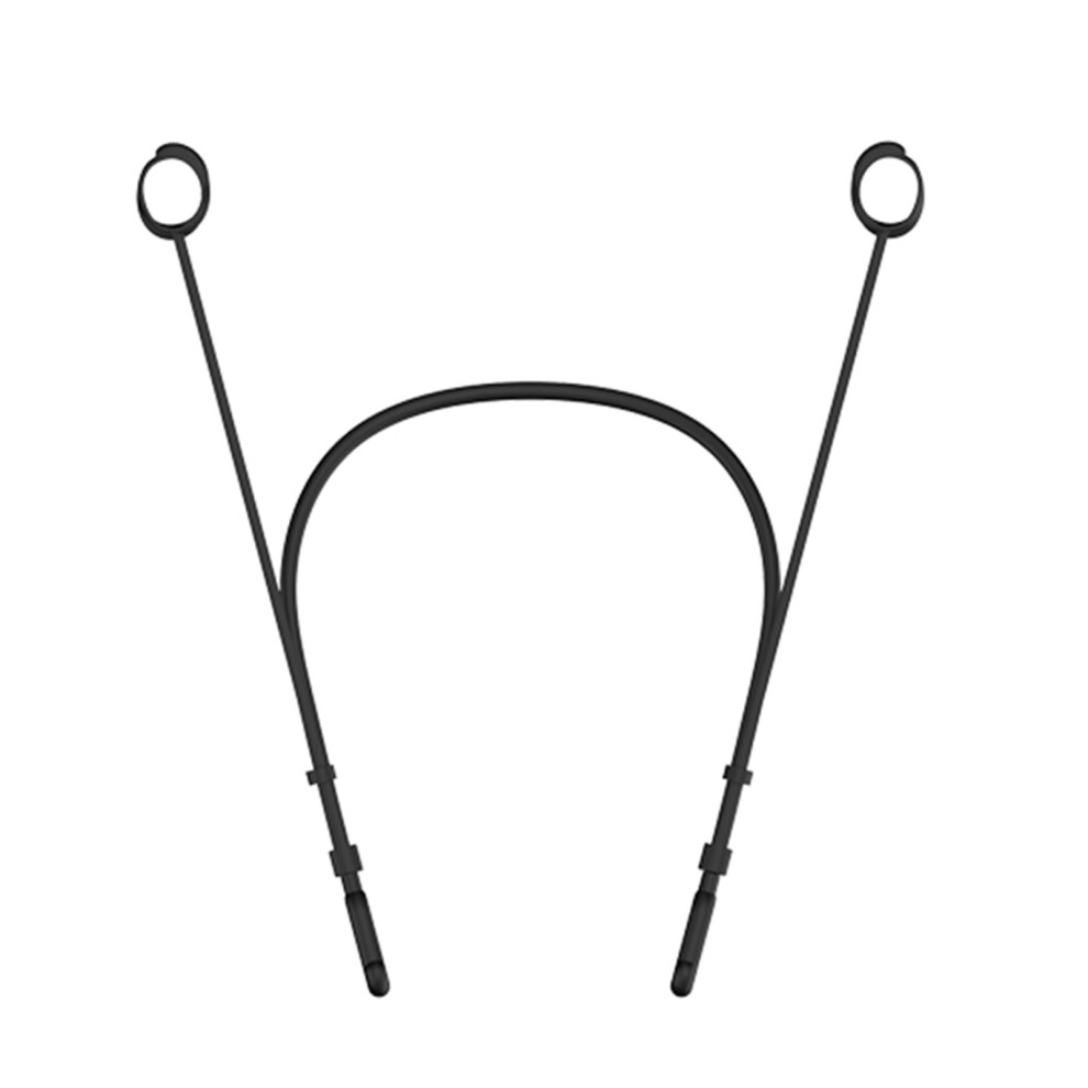 Premium Silicone Anti Loss Cord Tether Secures Earbuds During Exercise And Commu Black 7695001191777