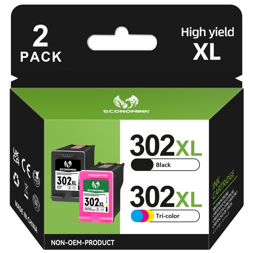 302Xl Ink Cartridges & Colour Multipack Â High Yield Replacement For Hp 302 Ink Â Compatible With Deskjet 3630 2130, Envy 4520, Officejet 38 Black 5001420897497