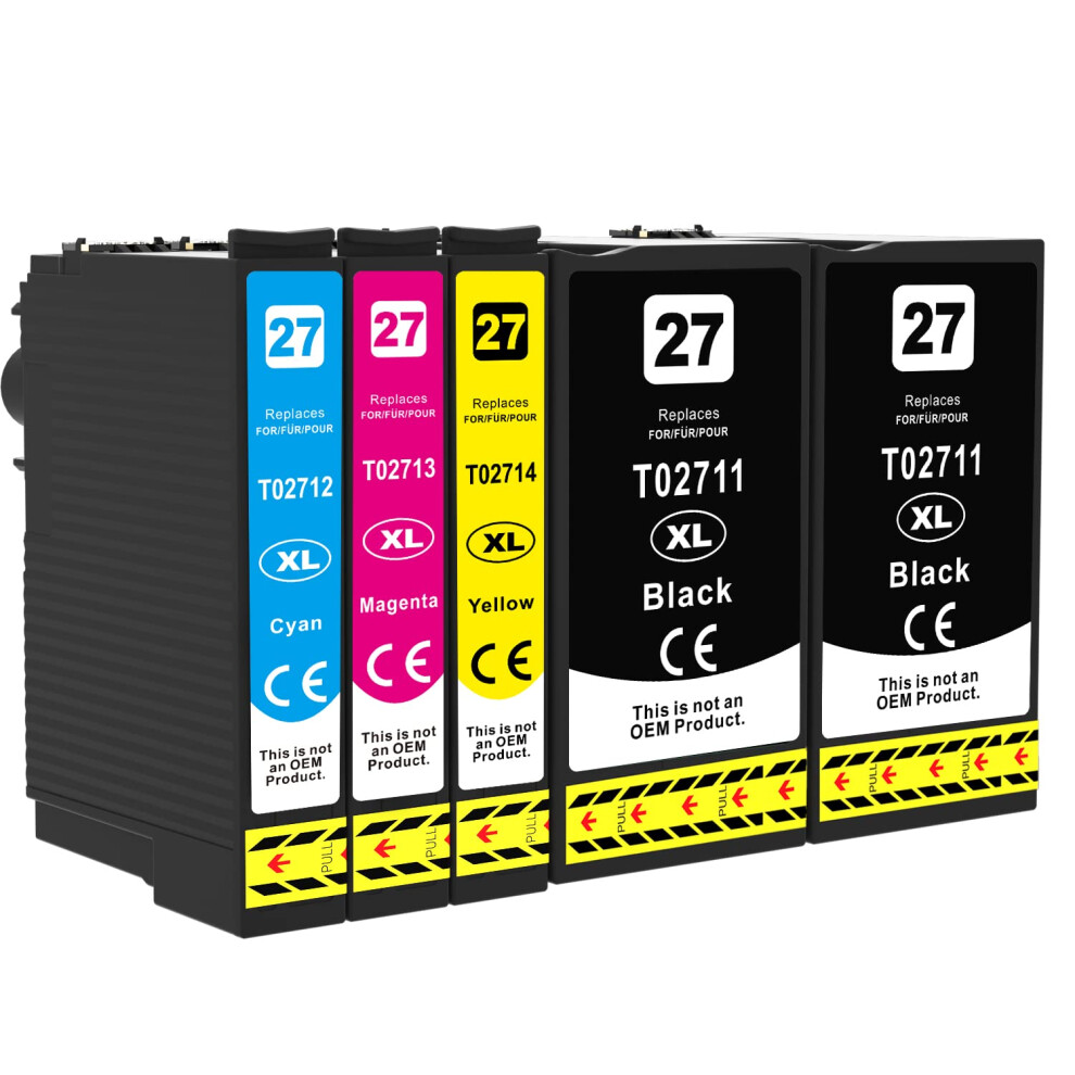 Q-Image 27 27XL Ink Cartridge Compatible With Epson 27XL Multipack For Workforce Wf-7720 Wf-7210 Wf-7710 Wf-3620 Wf-3640 Wf-7110 Wf-7610 Wf-7620 Wf-7 5005944412556