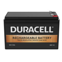 Duracell Original DR7-12 12V 7Ah Sealed Lead Acid Rechargeable Battery UPS Home Alarm Mobility Scooter Replaces APC RBC17 | RNC2 | Lucas LSLA7-12 | P