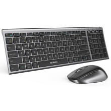 seenda Bluetooth Keyboard and Mouse, COE401 Wireless Rechargeable Keyboard and Mouse Set, Multi-device for Windows/Mac/iPad/Tablet, UK QWERTY Layout,