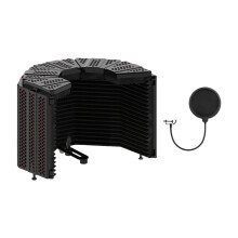 Professional Microphone Isolation Shield Foldable Mics Cover Improve Clear Set of 2