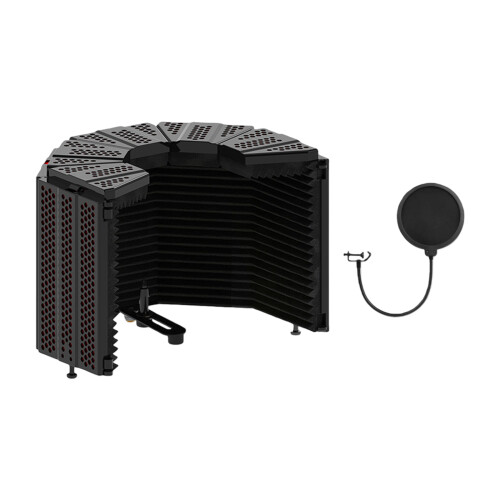 Professional Microphone Isolation Shield Foldable Mics Cover Improve Clear Set of 2