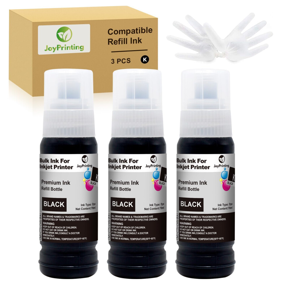 Joyprinting 70Ml Ink Compatible With Ink Bottle Multipack For Et-1810 Et-2710 Etâ2711 Et-2712 Et-2714 Et-2715 Et-2720 5001700514915