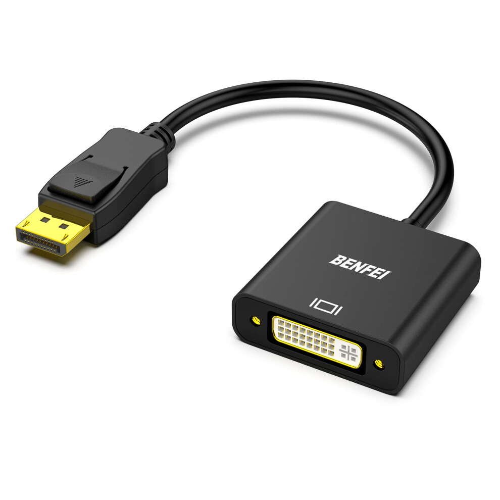 Benfei Displayport To Dvi, -Plated Dp To Dvi Adapter (Male To Female) Compatible For Lenovo, Dell, Hp And Other Brand Gold 5005710708739
