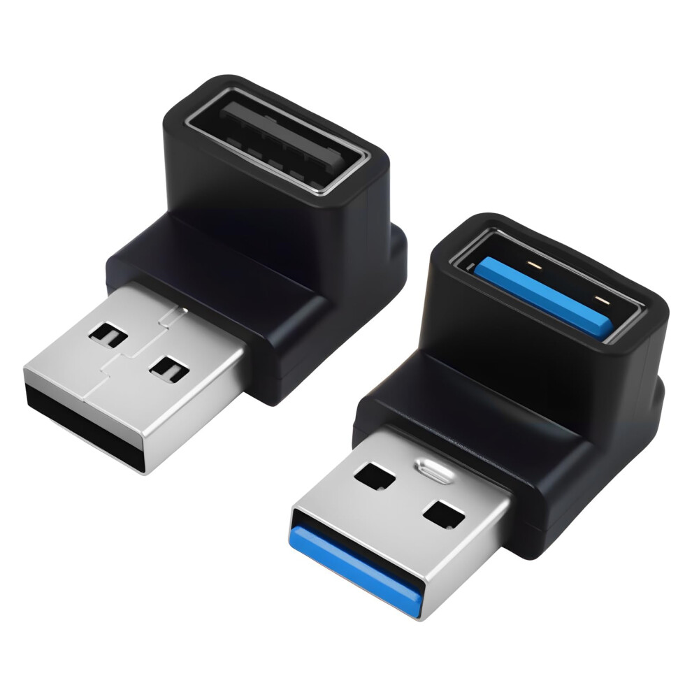 Llfyxm 90 Degree Usb 3.1 Adapter (2 Pack),Up And Down Angle Coupler For Fast Charging And 10Gbps Data Transfer,Otg Usb To Usb Right Angle Connector F 5005684192473