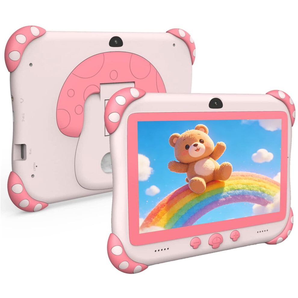 Ascrecem Kids Tablet Android 7 Inch Childrens Tablet For Kids With Wifi Dual Camera Parental Control 32Gb Rom 128 Gb Expand Toddler Tablets With Kid 5007563441931