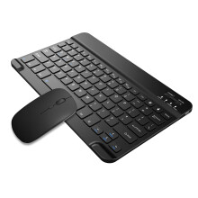 Wireless Keyboard and Mouse Combo - Ultra Slim Bluetooth 5.0 Rechargeable Set with USB-C,Portable for iPad,Mac, Windows,Android Smartphone (10-inch 7